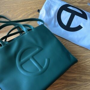 TELFAR medium shopping bag - dark olive